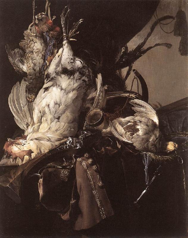 Willem van Still-Life of Dead Birds and Hunting Weapons oil painting picture